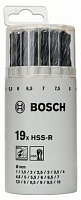Набор из 19 сверл по металлу Bosch HSS-R, DIN 338, в пластиковой круглой упаковке