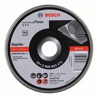 Отрезной круг, прямой, Bosch Standard for Inox - Rapido
